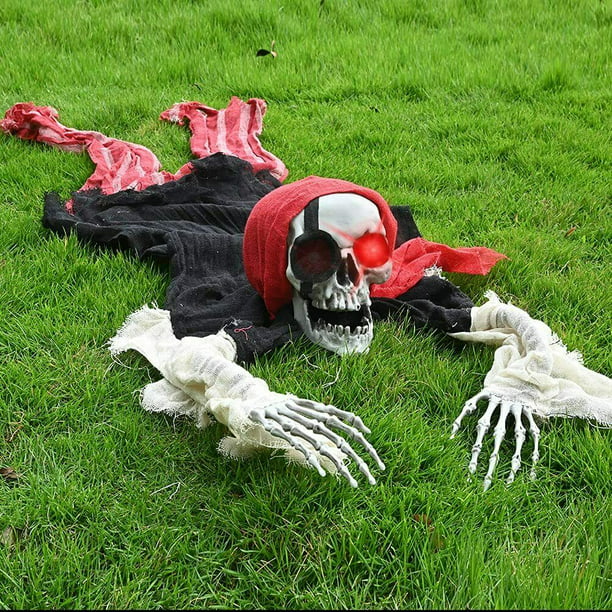 5 Ft Animated Skeleton Pirate Set of 2 Halloween Decoration Haunted House Prop